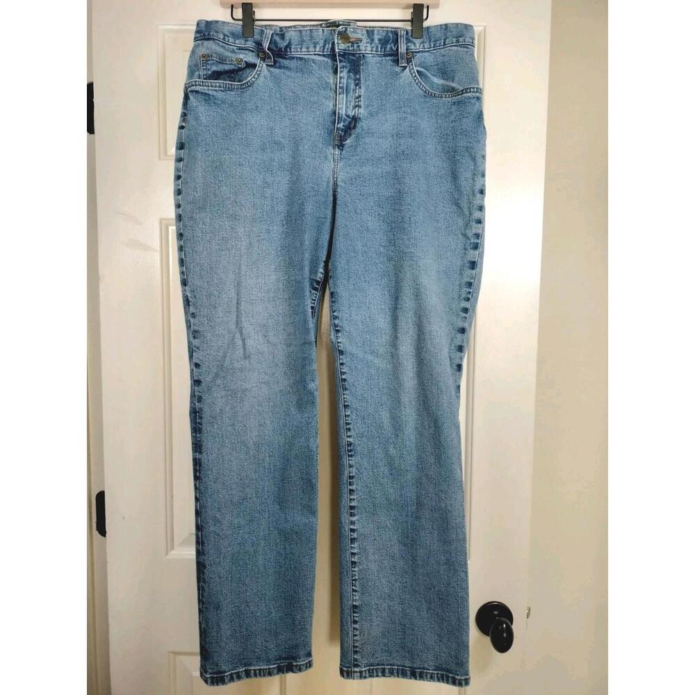 Lauren Ralph Lauren‎ Jeans Co. Womens 16W Classic Straight Leg Blue Denim Jeans